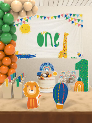 Boho Baby Multicolor 1 Yaş Temalı Doğum Günü Süsü Parti Seti - Maxi