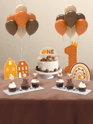 Boho Baby Natural 1 Yaş Temalı Doğum Günü Süsü Parti Seti – Mini