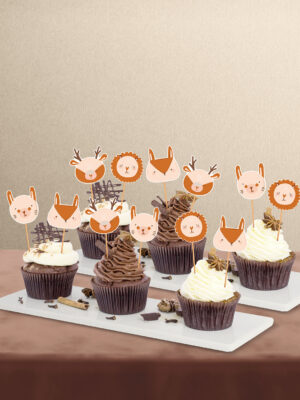 Boho Baby Natural Temalı 12'li Cupcake Süsü