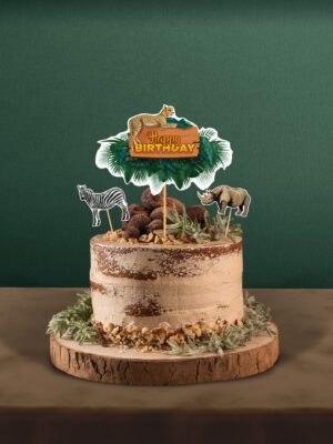Safari Temalı 3’lü Pasta Süsü Seti