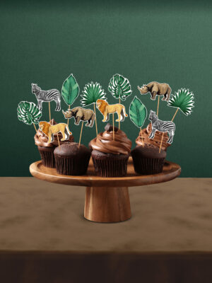 Safari Temalı 12'li Cupcake Süsü