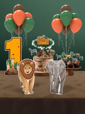 Safari Temalı 1 Yaş Doğum Günü Süsü Parti Seti - Mini