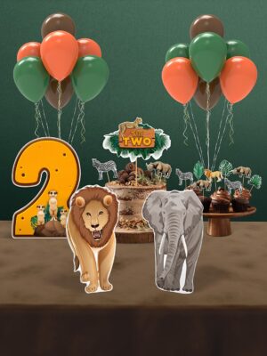 Safari Temalı 2 Yaş Doğum Günü Süsü Parti Seti - Mini