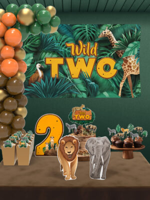 Safari Temalı 2 Yaş Doğum Günü Süsü Parti Seti - Maxi