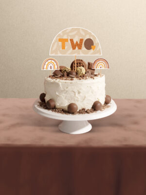 Boho Baby Natural 2 Yaş Temalı 3’lü Pasta Süsü