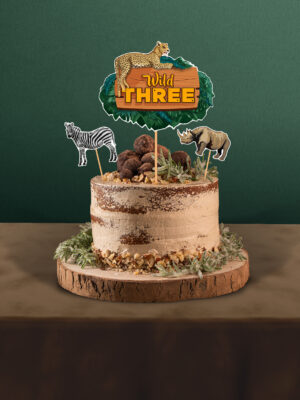 Safari Temalı Wild Three 3’lü 3 Yaş Pasta Süsü