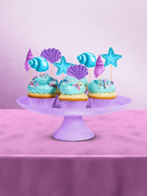 Deniz Kızı Temalı 12’li Cupcake Süsü