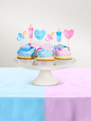 Cinsiyet Partisi Temalı 12’li Cupcake Süsü