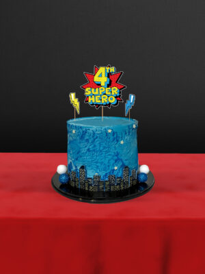 Süper Kahraman Temalı 3’lü 4 Yaş Pasta Süsü