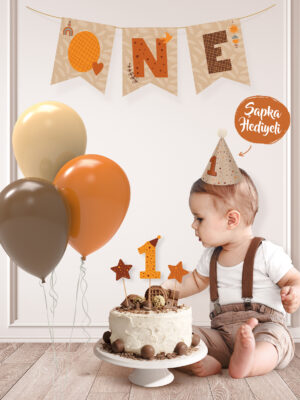 Minimal Boho Temalı 1 Yaş Doğum Günü Parti Seti