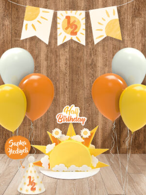 Güneş 6 Aylık Yarım Yaş Doğum Günü Parti Seti