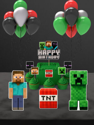 Minecraft Doğum Günü Süsü Parti Seti - Mini